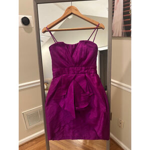 Women's Watters &‎ Watters Cocktail Formal Silk Midi Dress, Size 4, Purple